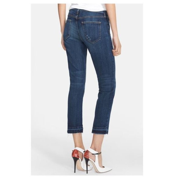 Current/Elliott Denim - Current/Elliott Cropped Straight Released Hem Jean